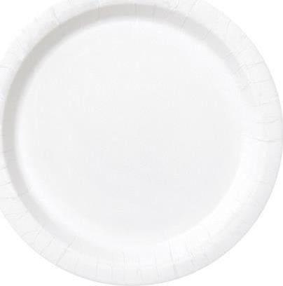 Unique Party: 16 Bright White 9In Plates Sup Qs. Piatto 23 Cm Bianco Sup