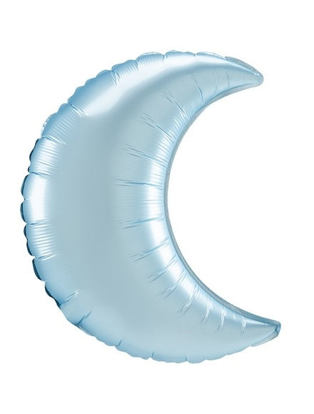 Anagram: S/Shape Pastel Blue Satin Crescent Foil Bal P30 Q. Pallone Foil Crescent 35 - 89 Cm Azzurro Satin