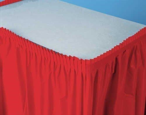 Creative Converting: Ts Pl 6/1Ct Clssic Red Tblskrt Qs. Gonna Plastica 74 X 420 Cm Rosso