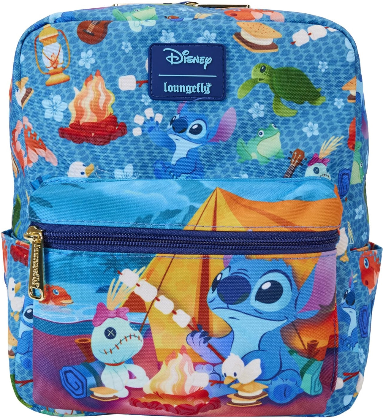 Disney: Loungefly - Lilo & Stitch - Stitch - Camping Cuties Aop Nylon Mini Backpack