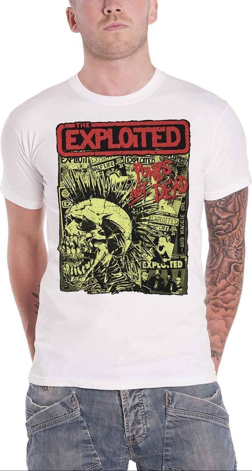 Exploited (The): Punks Not Dead (White) (T-Shirt Unisex Tg. XL)