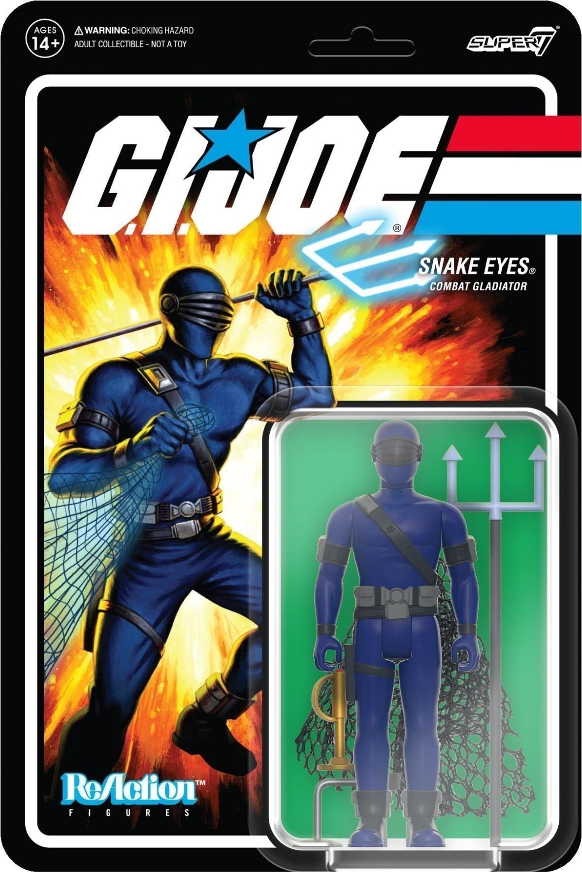 G.I. Joe: Super7 - Reaction Figure Wave 5 - Snake Eyes (Combat Gladiator)