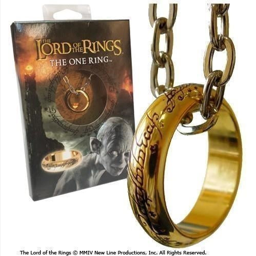 Lord Of The Rings (The): Noble Collection - (Necklace & Ring / Anello Con Catena)