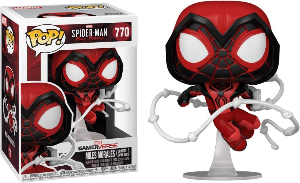 Marvel: Funko Pop! - Spider-Man Miles Morales Gamerverse - Miles Morales (Crimson Cowl Suit) (Vinyl Figure 770)