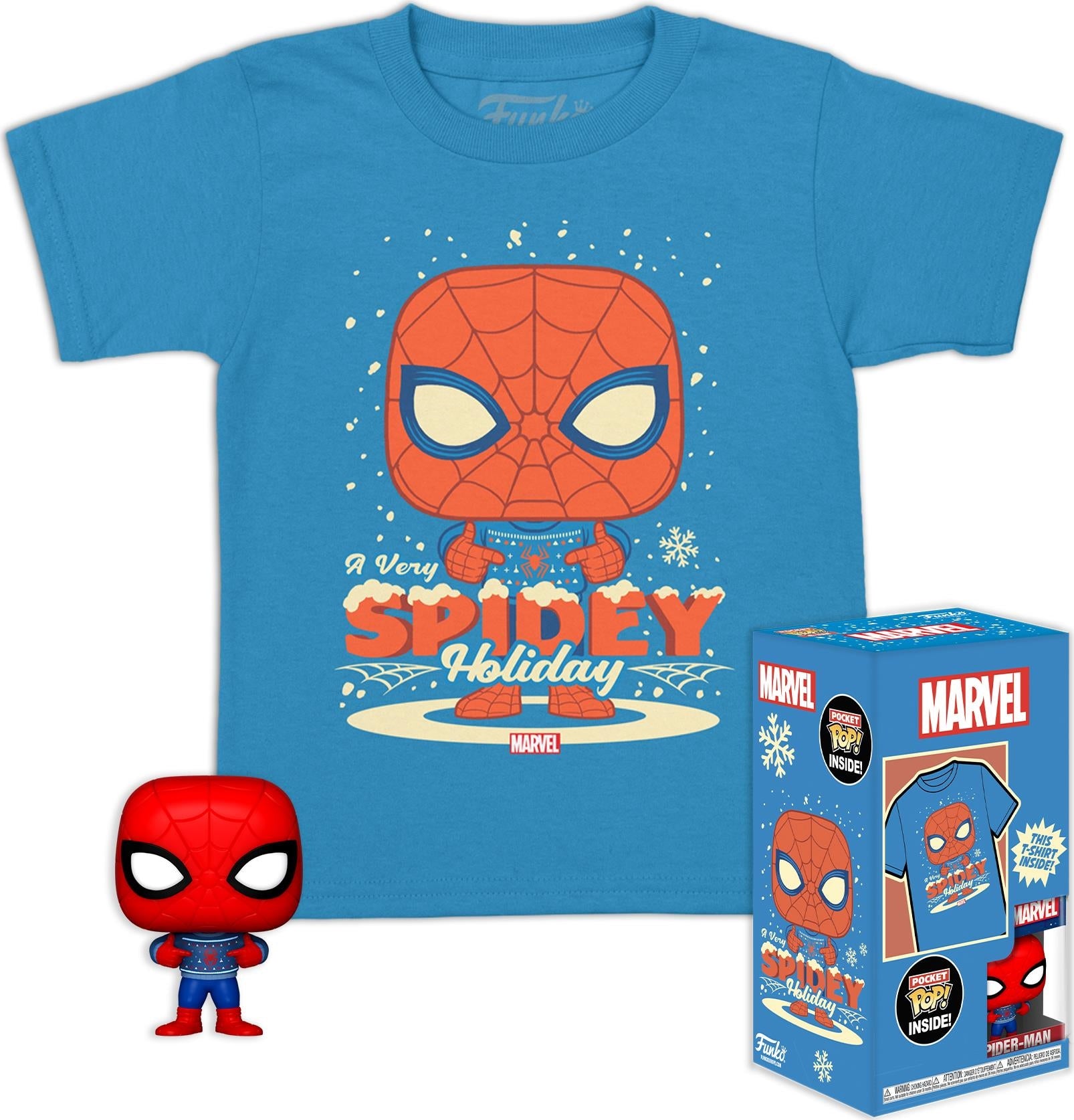 Marvel: Funko Pocket Pop! & Tee - Holiday Spiderman Tg. S