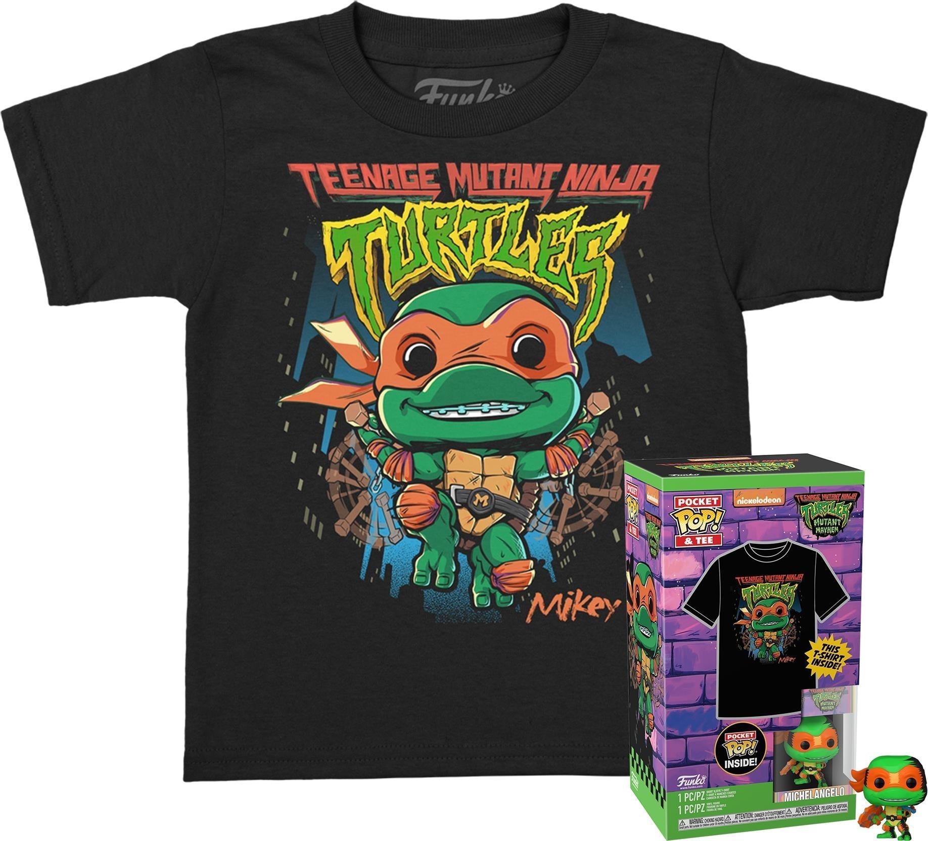 Teenage Mutant Ninja Turtles: Funko Pocket Pop! &Tee - Michelangelo (T-Shirt Unisex Tg. L)