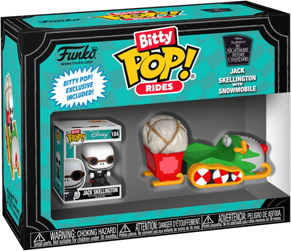 Disney: Funko Bitty Pop Ride - The Nightmare Before Christmas - Jack Skellington With Snowmobile