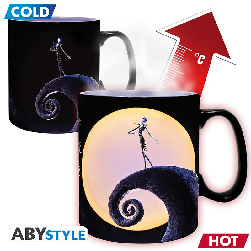 Disney: ABYstyle - The Nightmare Before Christmas - Jack & Moon (Mug Heat Change 460 ml / Tazza Termosensibile)