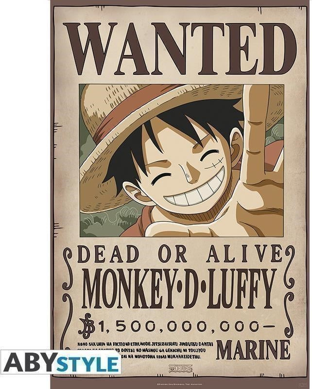 One Piece: GB Eye - Wanted Luffy New 2 (Poster 91,5X61 Cm)