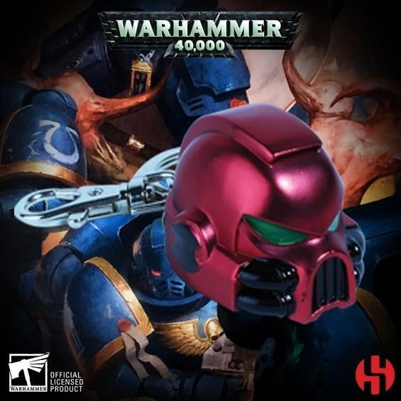 Warhammer 40000: Semic - Space Marine Mkvii Helmet Blood Angels (Portachiavi)