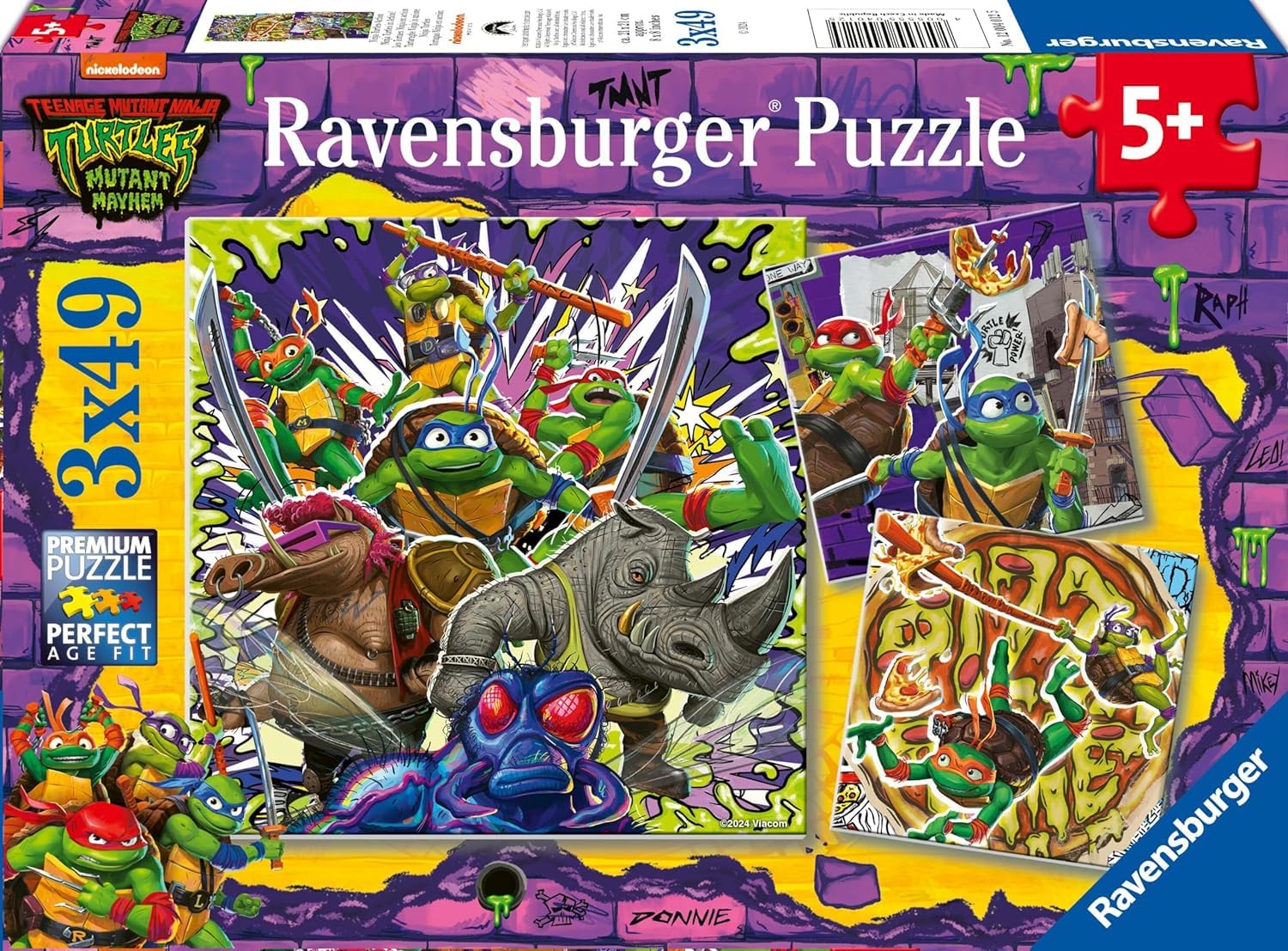 Teenage Mutant Ninja Turtles: Ravensburger - Puzzle 3x49 Pz