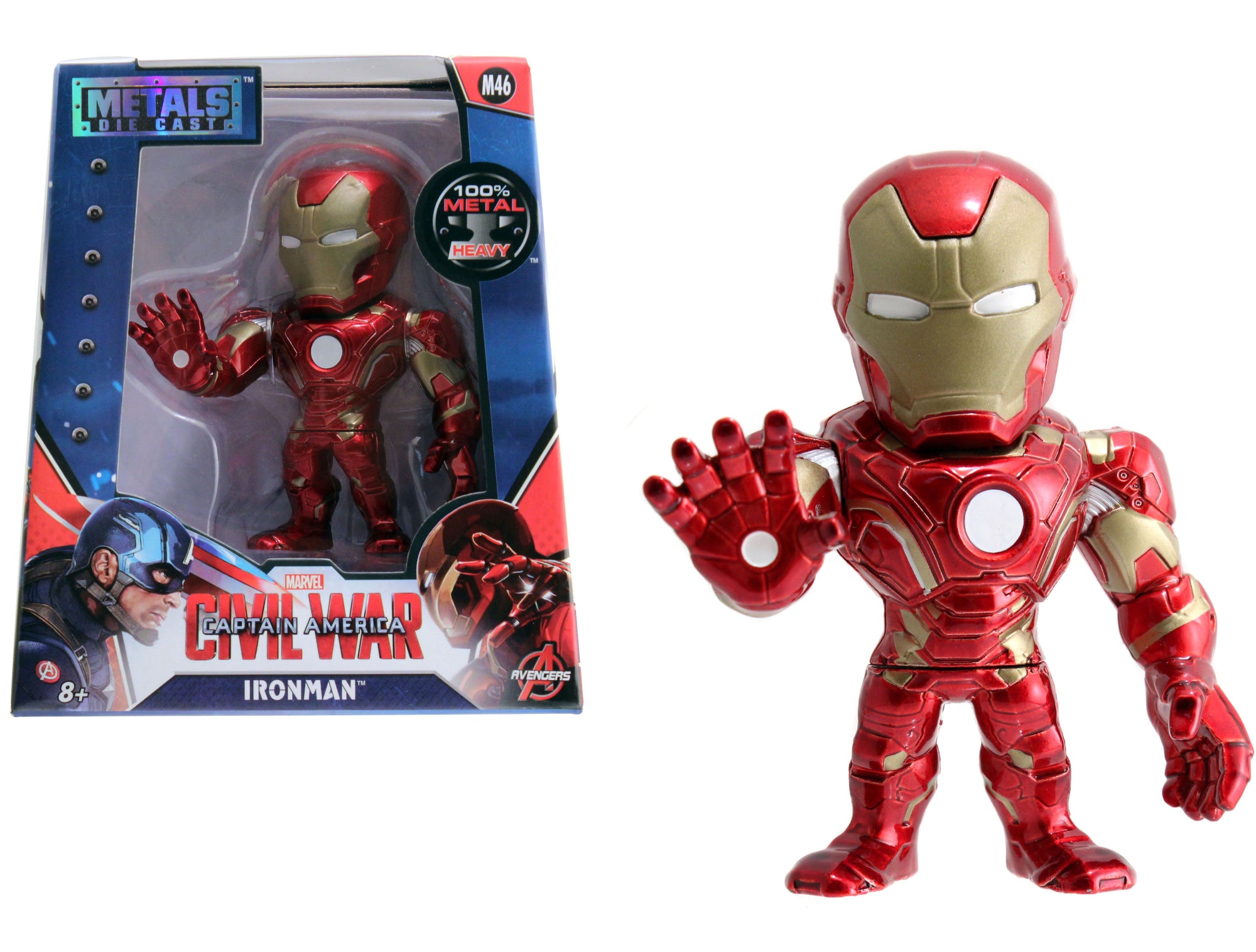 Marvel: Jada Toys - Iron Man Personaggio In Die-Cast Cm.10 Da Collezione