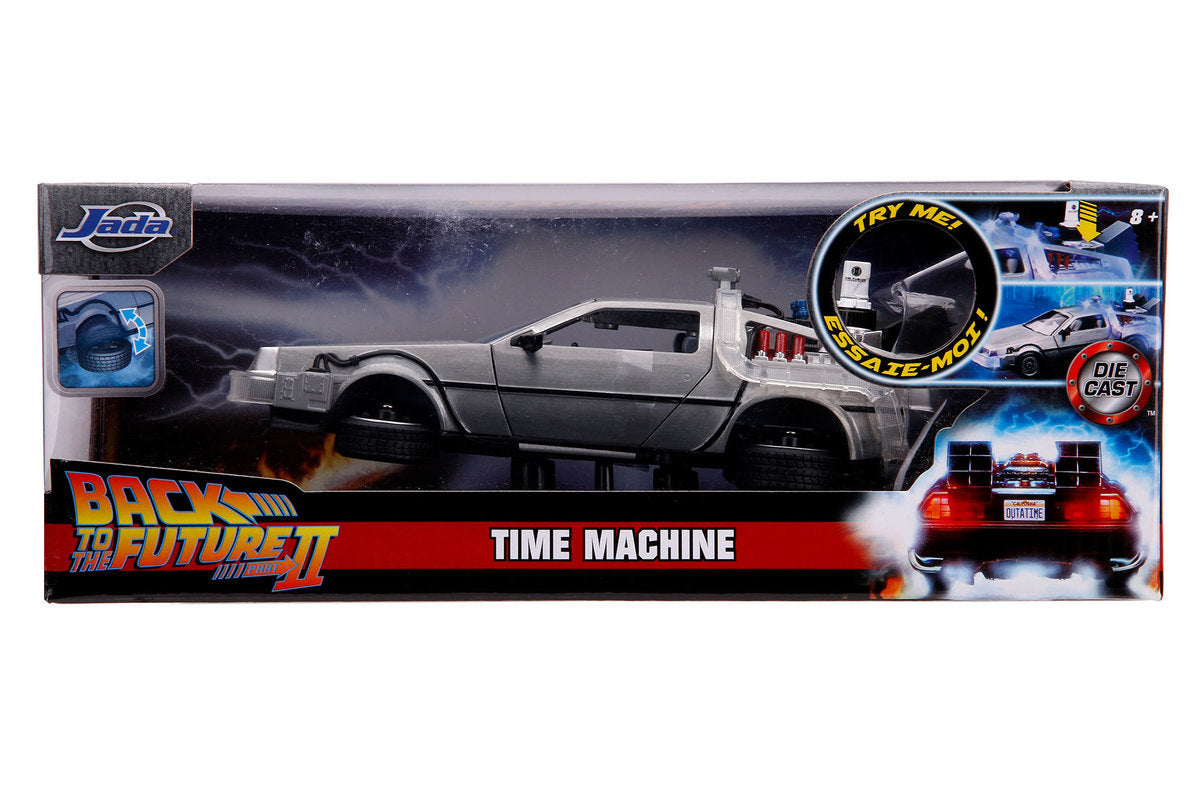 Back To The Future 2: Jada Toys - Time Machine In Scala 1:24 Con Luci Die-Cast