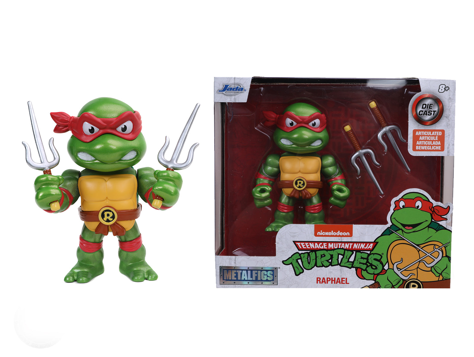 Teenage Mutant Ninja Turtles: Jada Toys - Raffaello Personaggio In Die-Cast Cm.10 Da Collezione