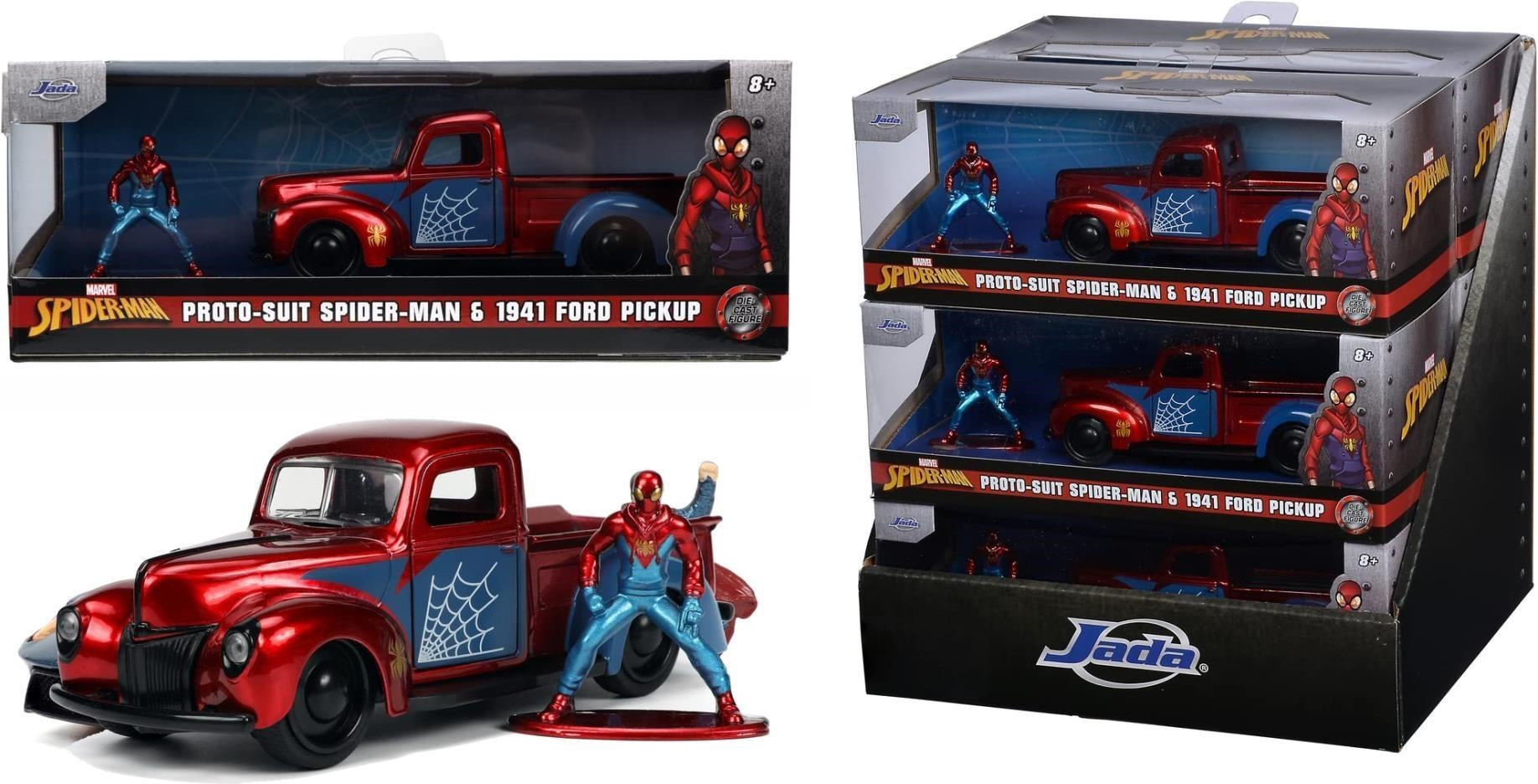 Marvel: Jada Toys - Spider-Man 1941 Pick-Up In Scala 1:32 Die-Cast Con Personaggio