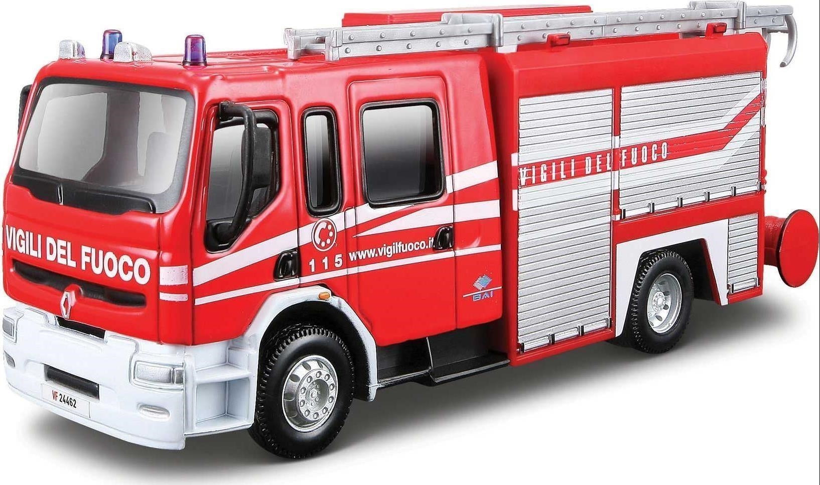Bburago: Automezzo Vigili Del Fuoco Iveco Margirus / Renault Premium 1:50 (Assortimento)