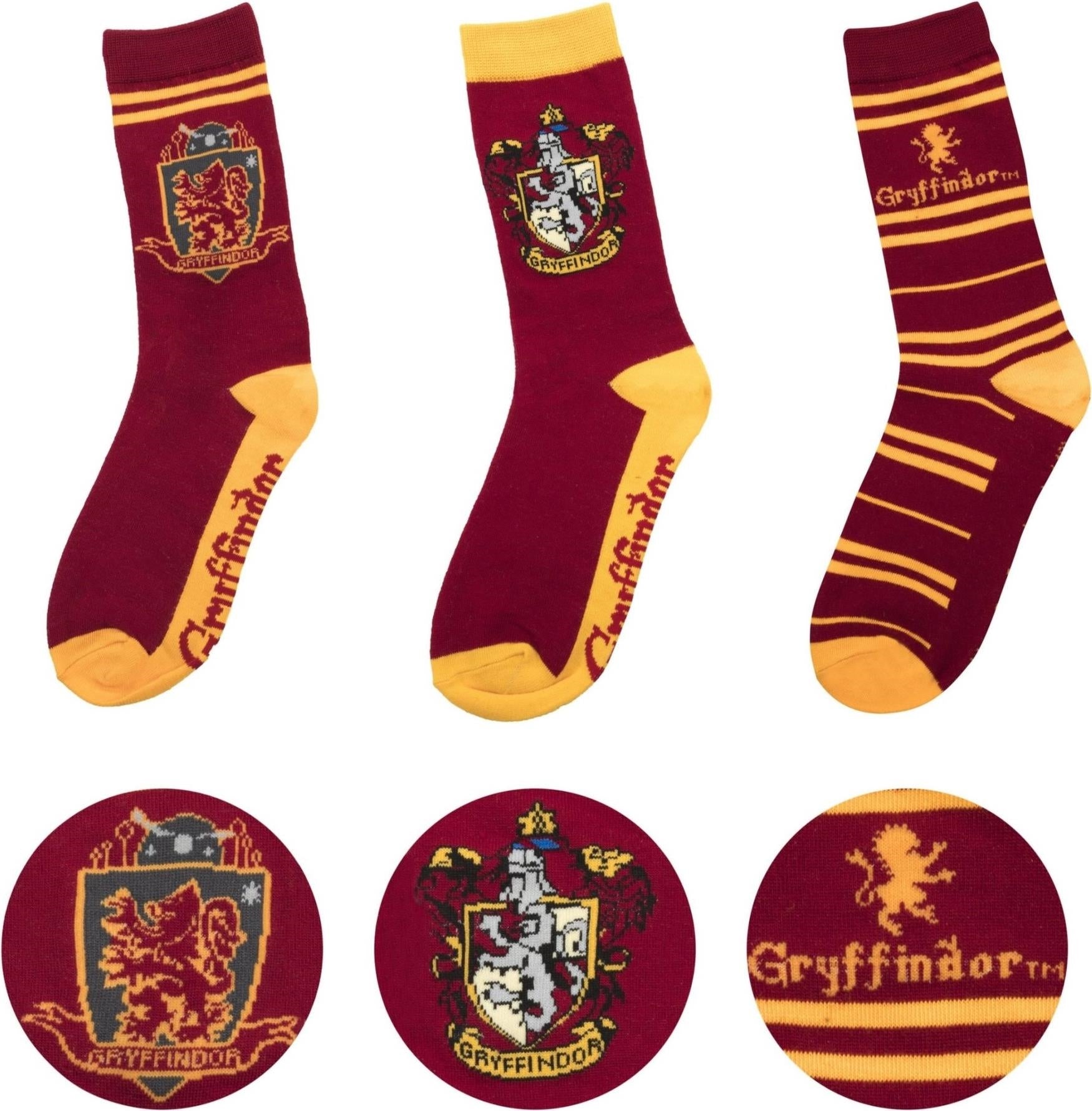 Harry Potter: Cinereplicas - Gryffindor (Set 3 Soks / Set 3 Calzini)