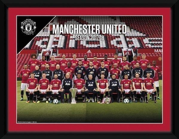 Manchester United: Team Photo 17/18 (Stampa In Cornice 20x15 Cm)