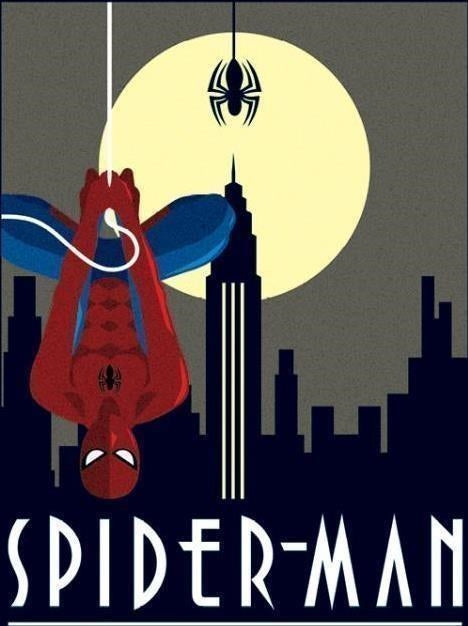 Marvel: Pyramid - Deco - Spider-Man Hanging (Stampa Su Tela 30X40 Cm)