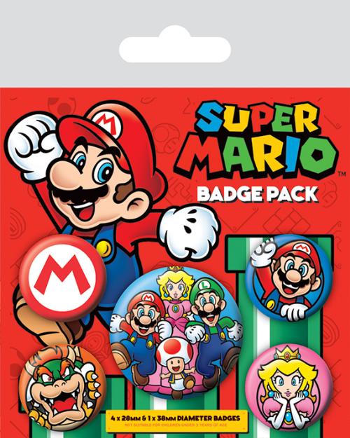Nintendo: Pyramid - Super Mario (Pin Badge Pack / Set Spille)