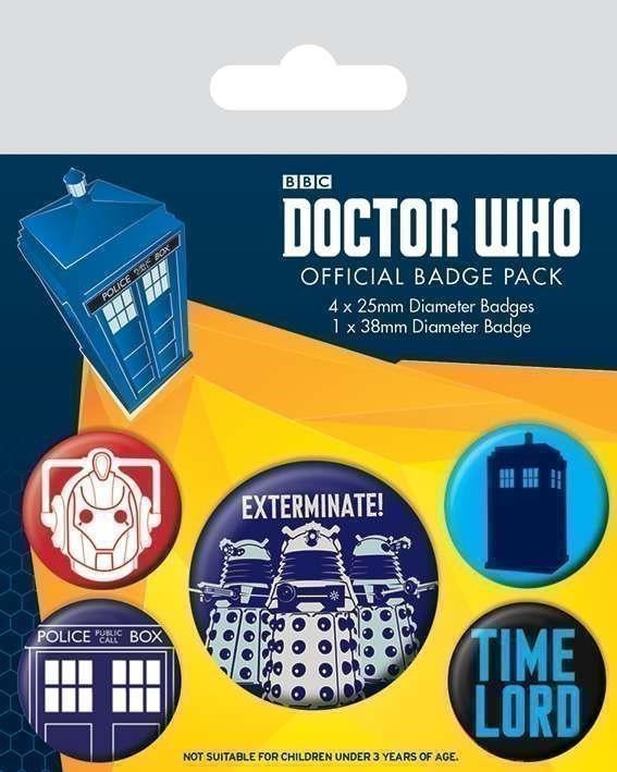 Doctor Who: Pyramid - Exterminate (Pin Badge Pack / Set Spille)