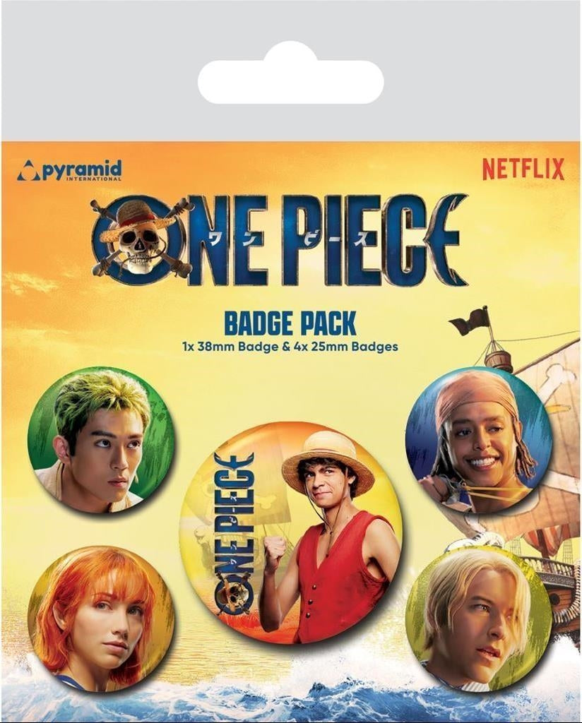 One Piece: Pyramid - Live Action - The Straw Hats (Badge Pack / Set Spille)