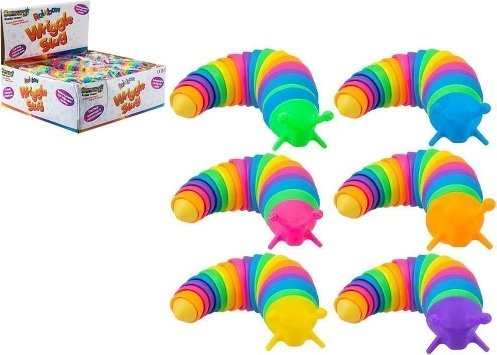 Joy Toy: Rainbow Slug - Lumaca Puzzle Arcobaleno - Gioco Sensoriale 18 Cm