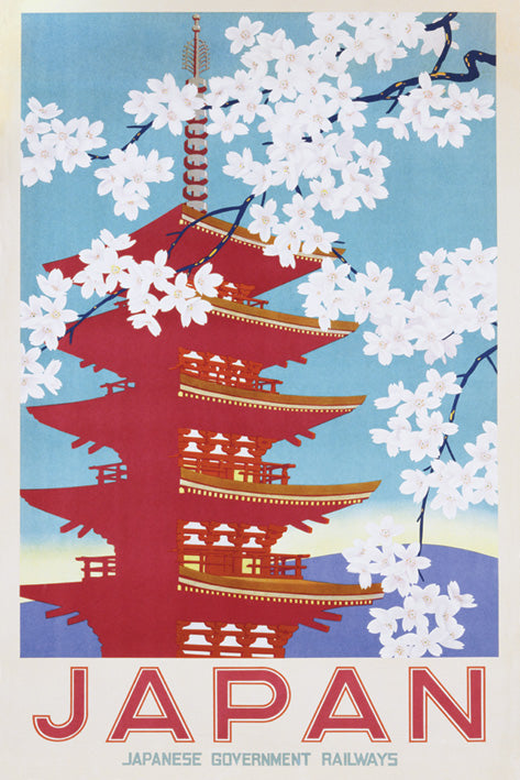 Japan: Pyramid - Japanese Government Railways (Blossom) (Poster Maxi 61X91,5 Cm)