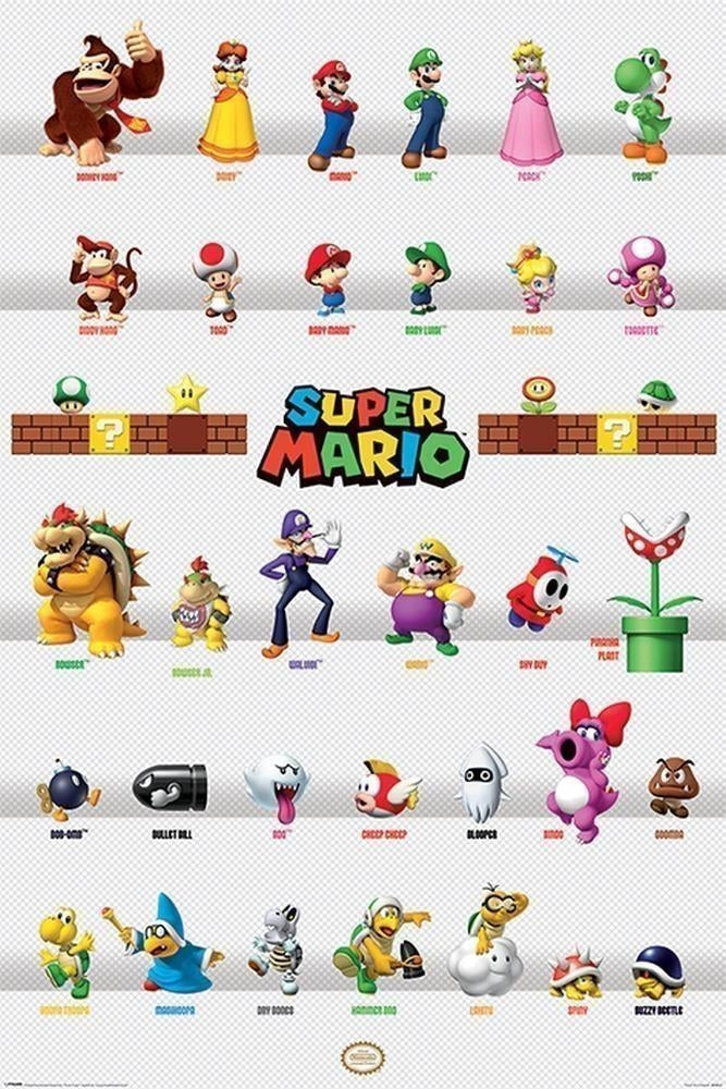 Nintendo: Pyramid - Super Mario - Character Parade (Poster Maxi 61X91,5 Cm)