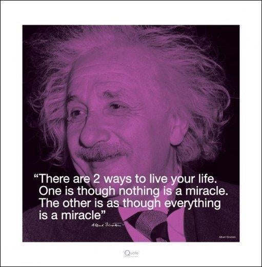 Pyramid: Albert Einstein - I.Quote - Art Print 40X40 Cm (Stampa)