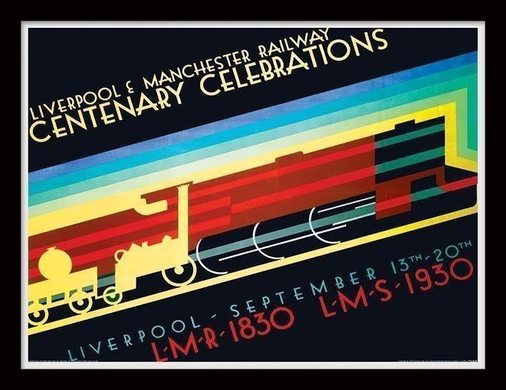 Pyramid: Liverpool & Manchester (Centenary Celebrations By P Irwin Brown) (Stampa In Cornice)
