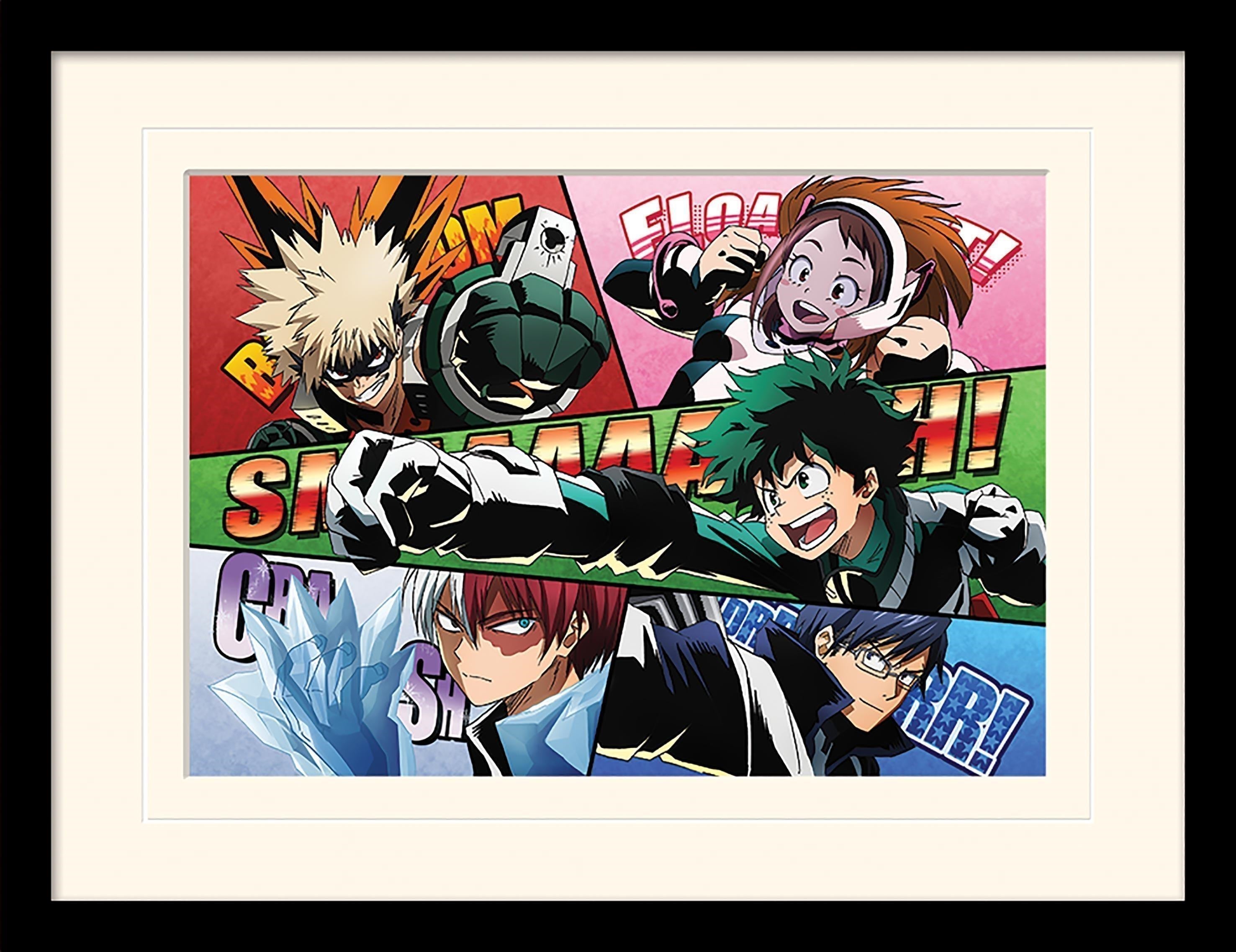 My Hero Academia: Pyramid - Comic Action (Stampa In Cornice Bordata Vetro 30X40Cm)