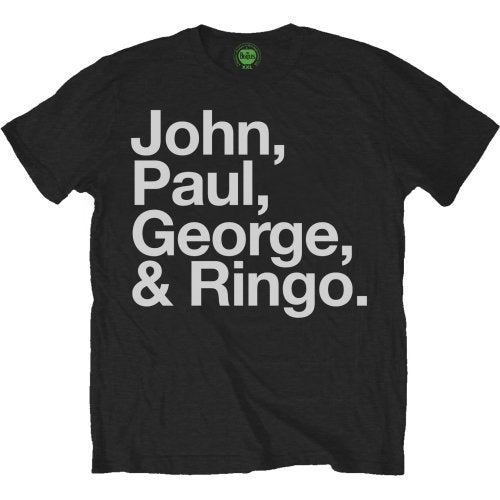 Beatles (The): Rock Off - John, Paul, George & Ringo Black (T-Shirt Unisex Tg. S)