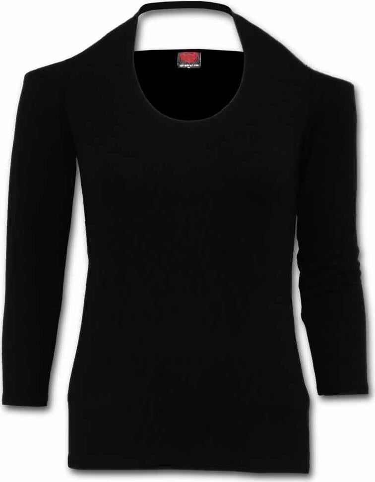 Spiral: Gothic Rock Scoop Halter-neck Long Sleeve Top (Maglia Donna Manica Lunga Tg. S)