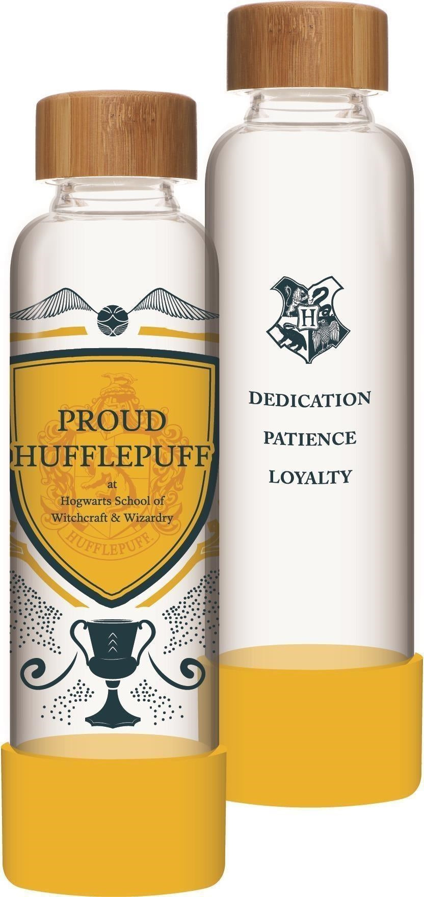 Harry Potter: Half Moon Bay - Proud Hufflepuff (Water Bottle Glass 500 Ml / Bottiglia Vetro)