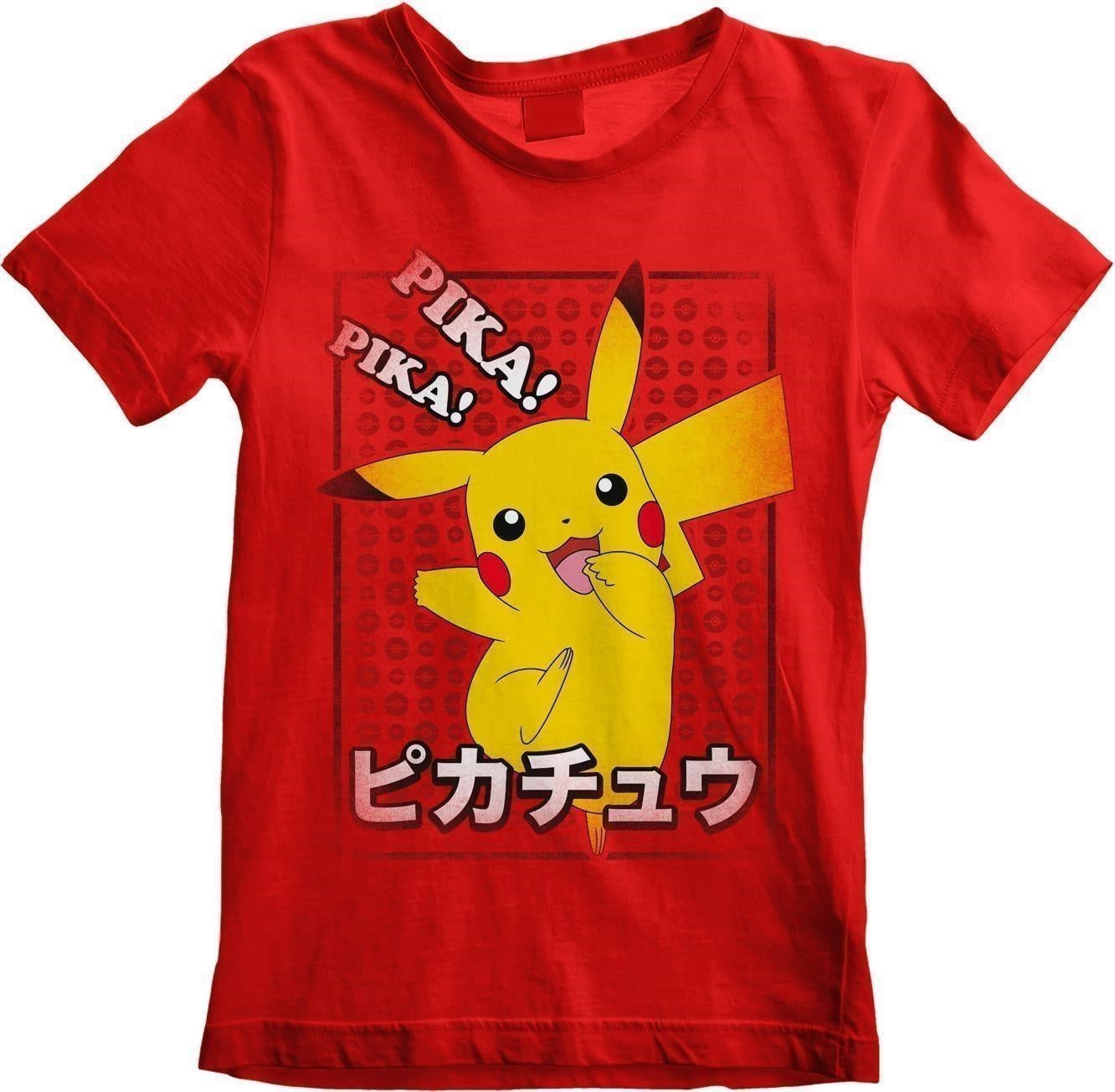 Pokemon: Pika Pika Japanese (T-Shirt Bambino 7-8 Years)
