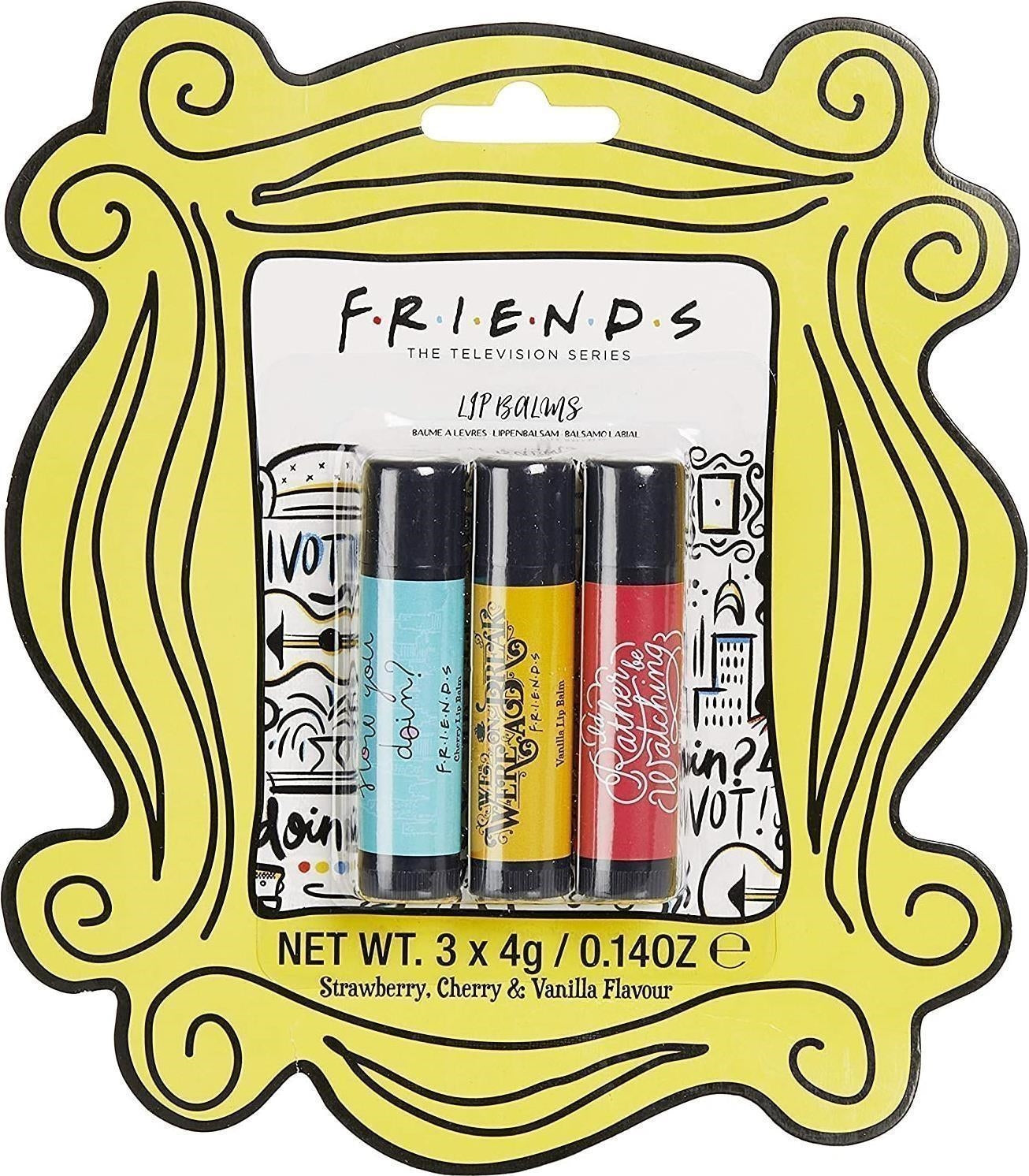 Friends: Paladone - Lip Balms Trio - Strawberry, Cherry & Vanilla Flavour
