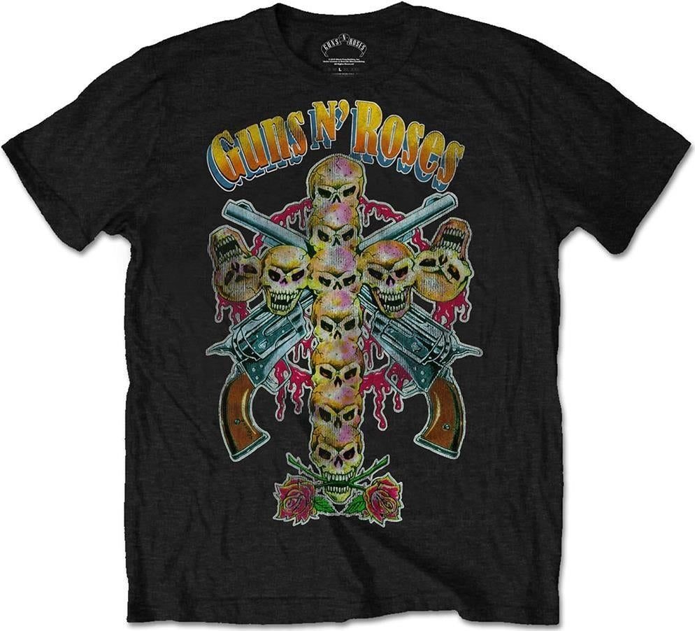 Guns N' Roses: Rock Off - Skull Cross 80s (T-Shirt Unisex Tg. XL)