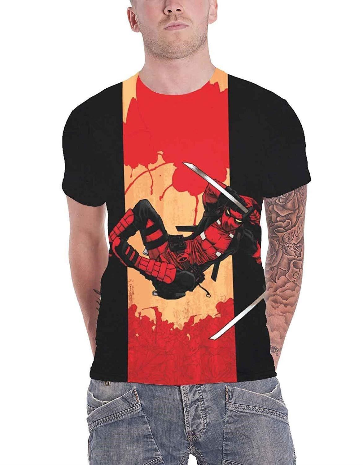 Marvel Comics: Rock Off - Deadpool Samurai (T-Shirt Unisex Tg. M)
