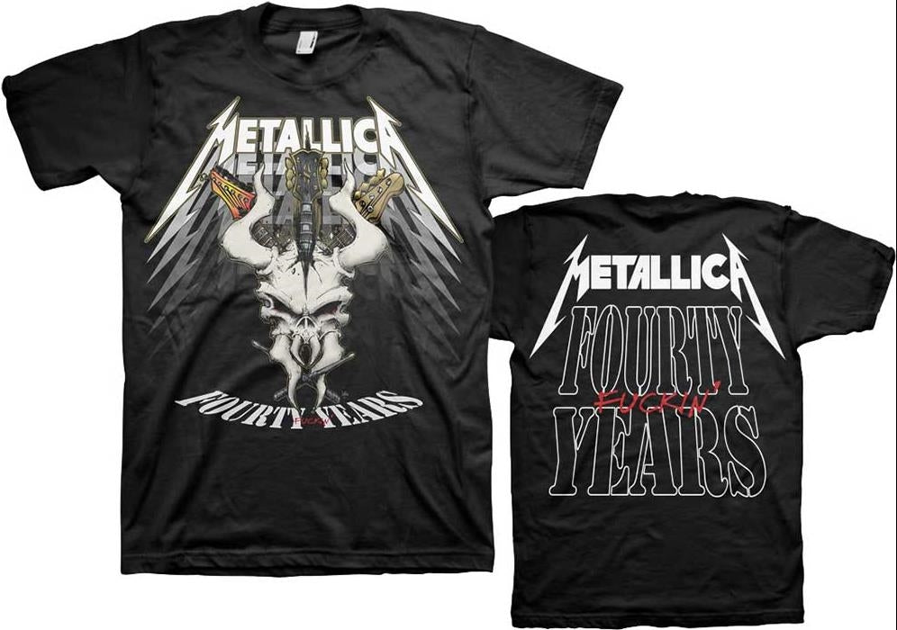 Metallica: Rock Off - 40Th Anniversary Forty Years Back Print (T-Shirt Unisex Tg. XL)