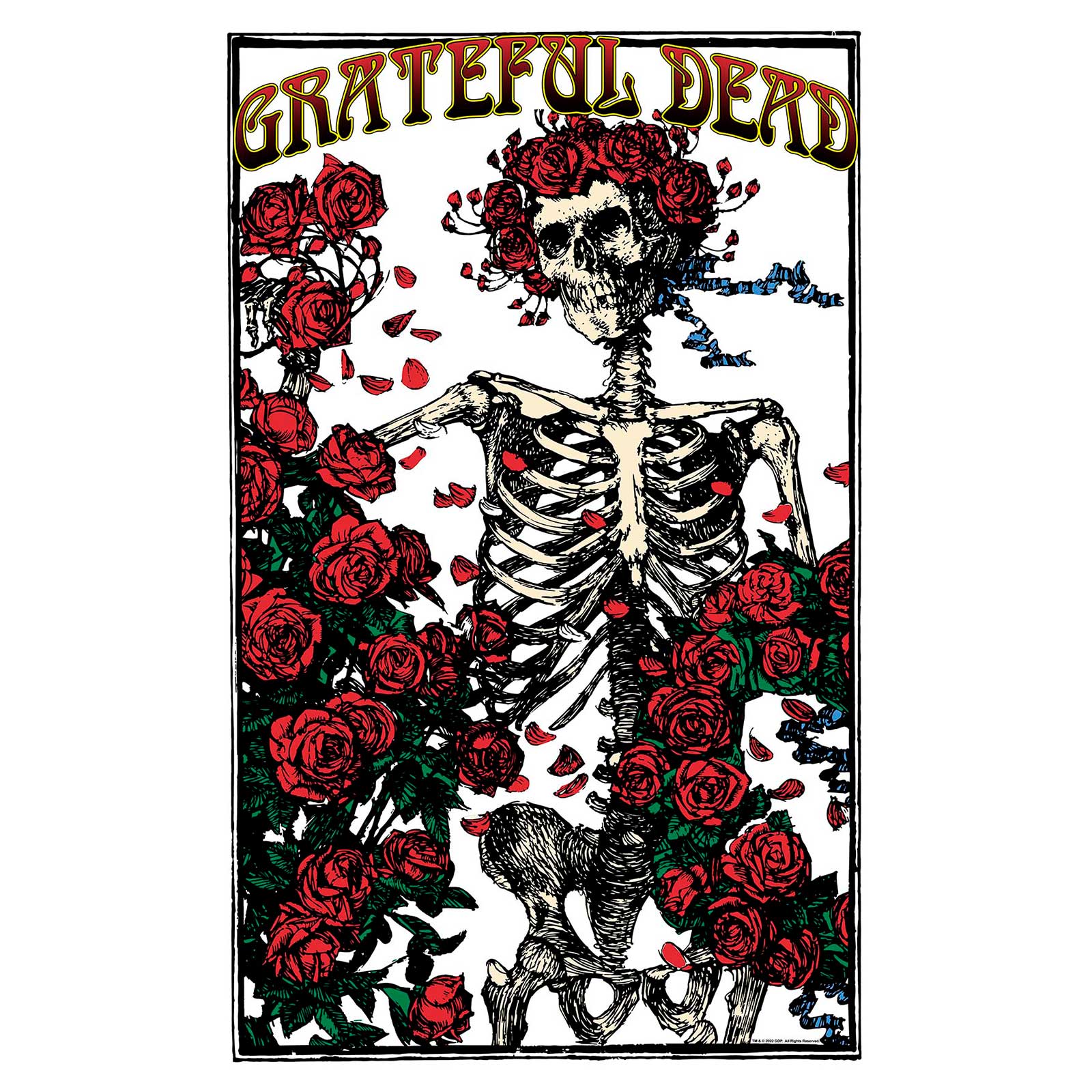 Grateful Dead (The): Grateful Dead (The) Textile Poster: Skeleton & Rose