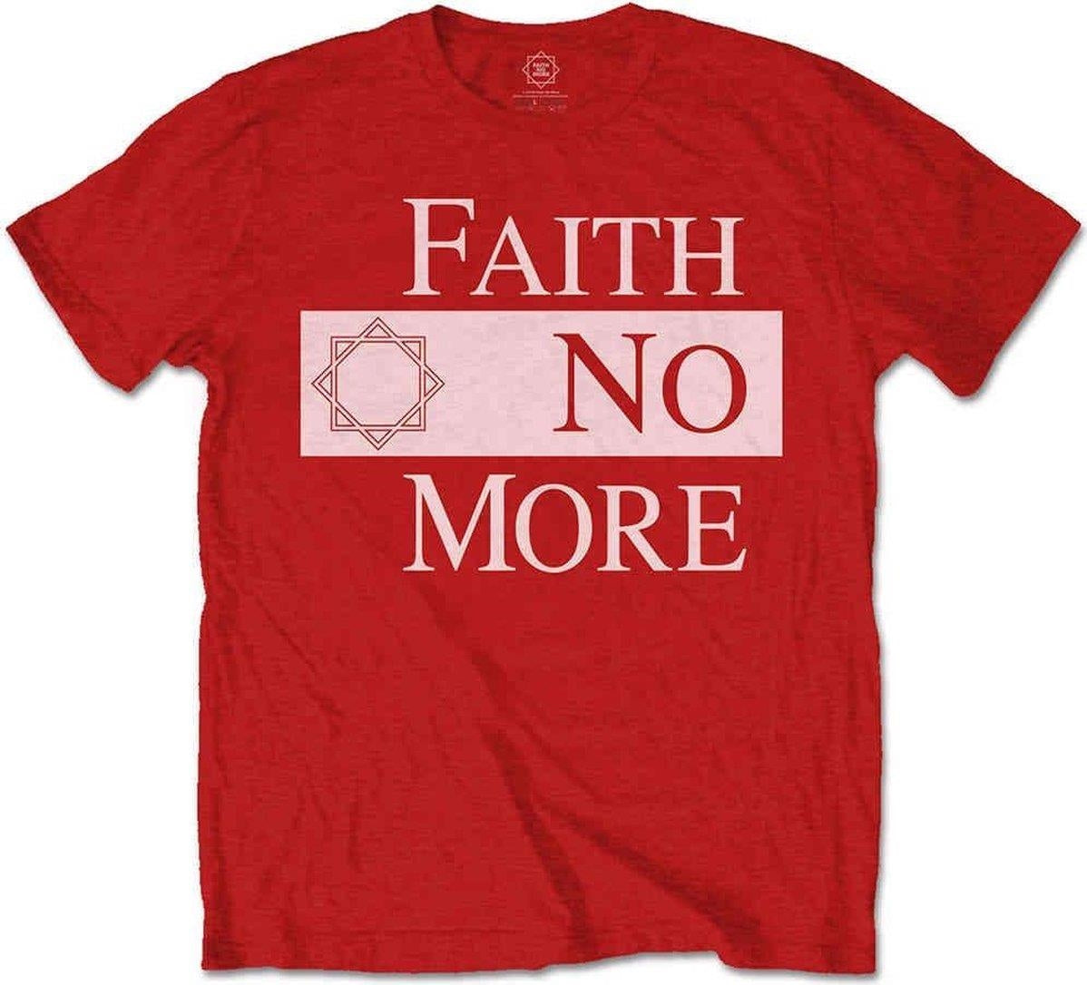 Faith No More: Classic New Logo Star Red (T-Shirt Unisex Tg. L)