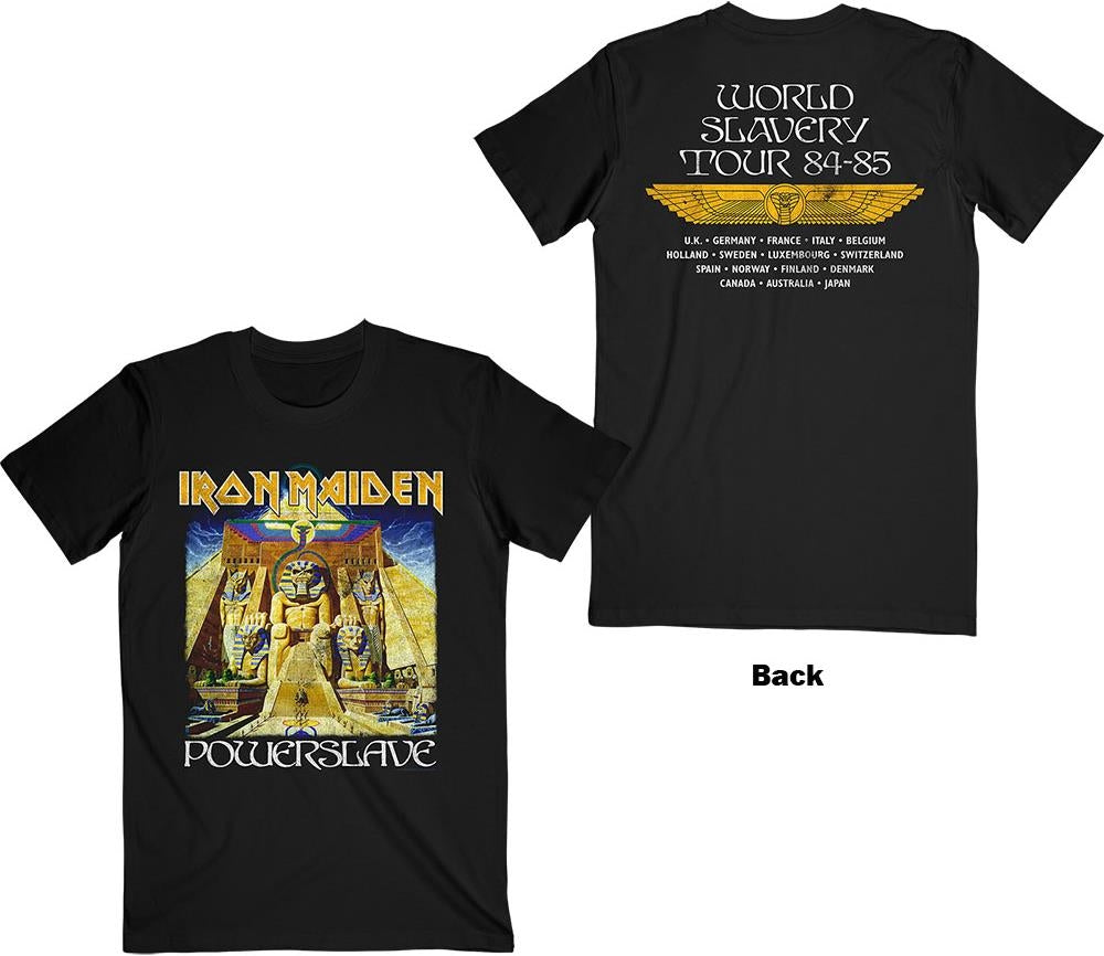 Iron Maiden: Rock Off - Powerslave World Slavery Tour Back Print (T-Shirt Unisex Tg. M)