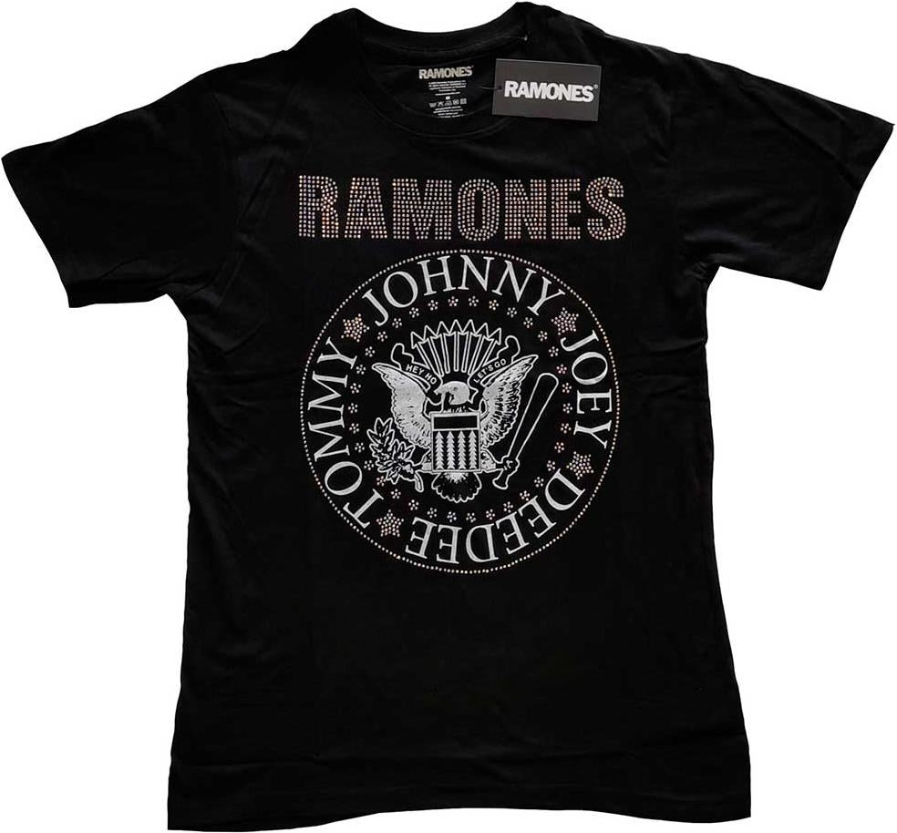 Ramones: Rock Off - Presidential Seal Diamante (T-Shirt Unisex Tg. M)