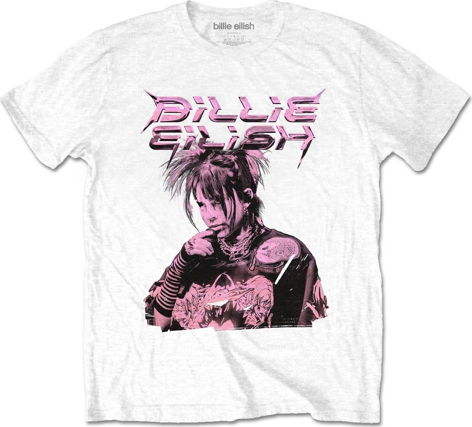 Billie Eilish: Rock Off - Purple Illustration (T-Shirt Unisex Tg. L)