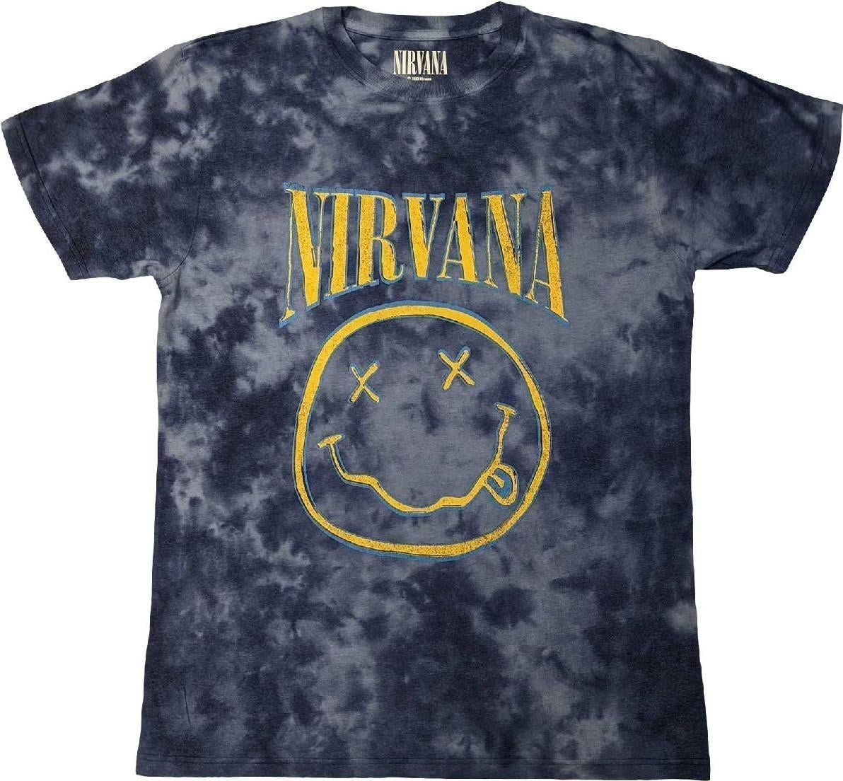 Nirvana: Happy Face Blue Stroke - Blue (Wash Collection) (T-Shirt Unisex Tg. M)