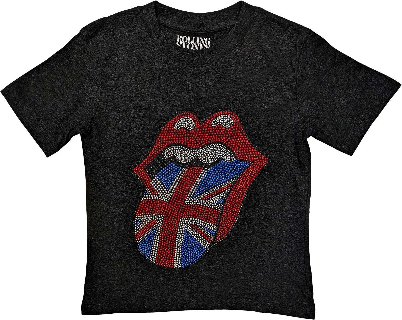 Rolling Stones (The): Rock Off - Embellished British Tongue Diamante (T-Shirt Bambino 7-8 Anni)