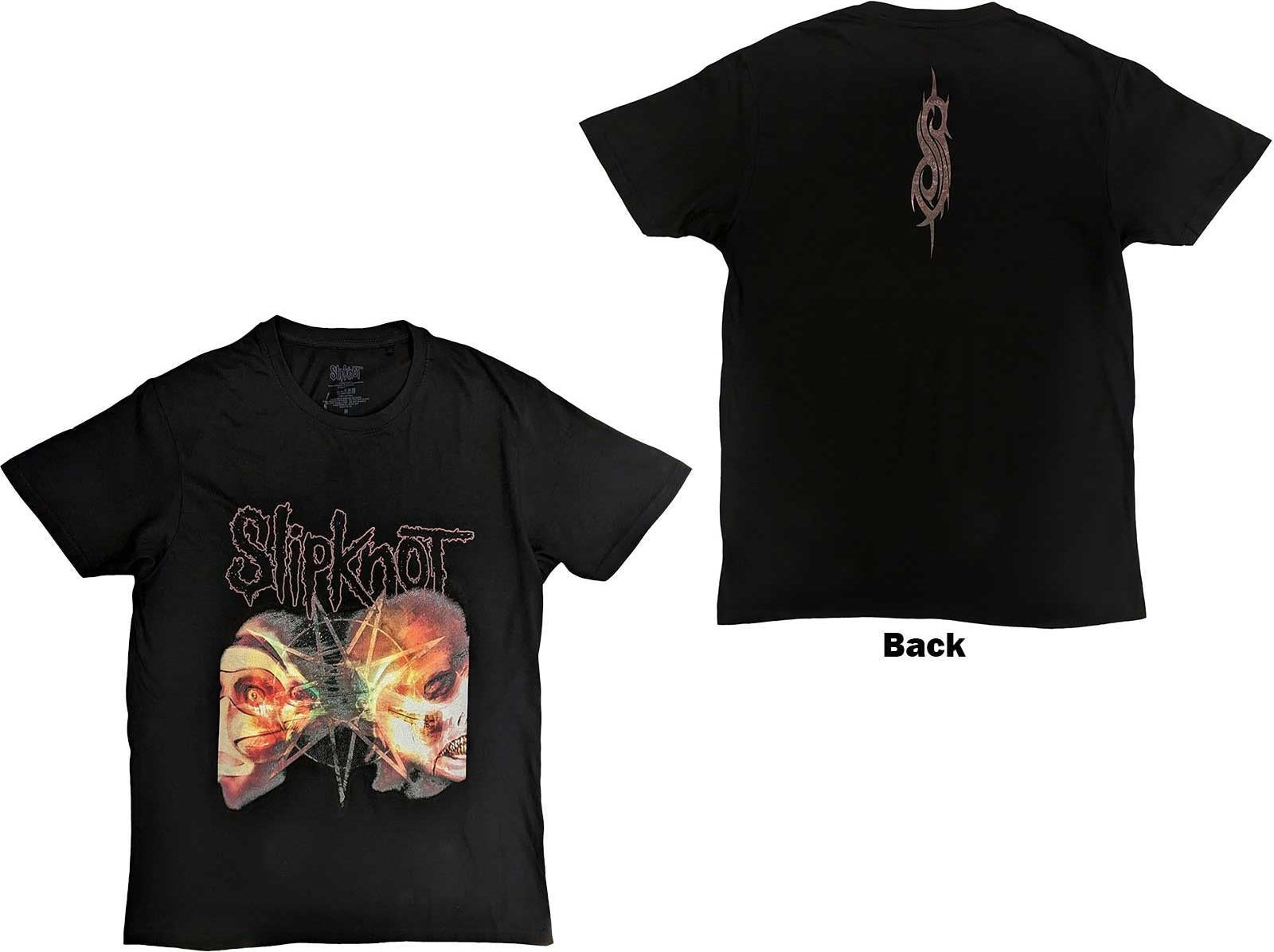 Slipknot: 2 Faces (Back Print) - Black (T-Shirt Unisex Tg. M)