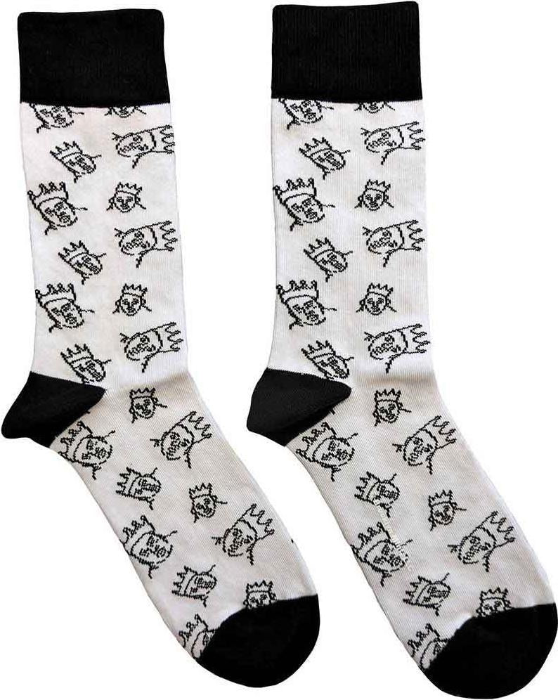 Biggie: Hand-Drawn - White (Socks / Calzini Alti Unisex Tg. 40-43)