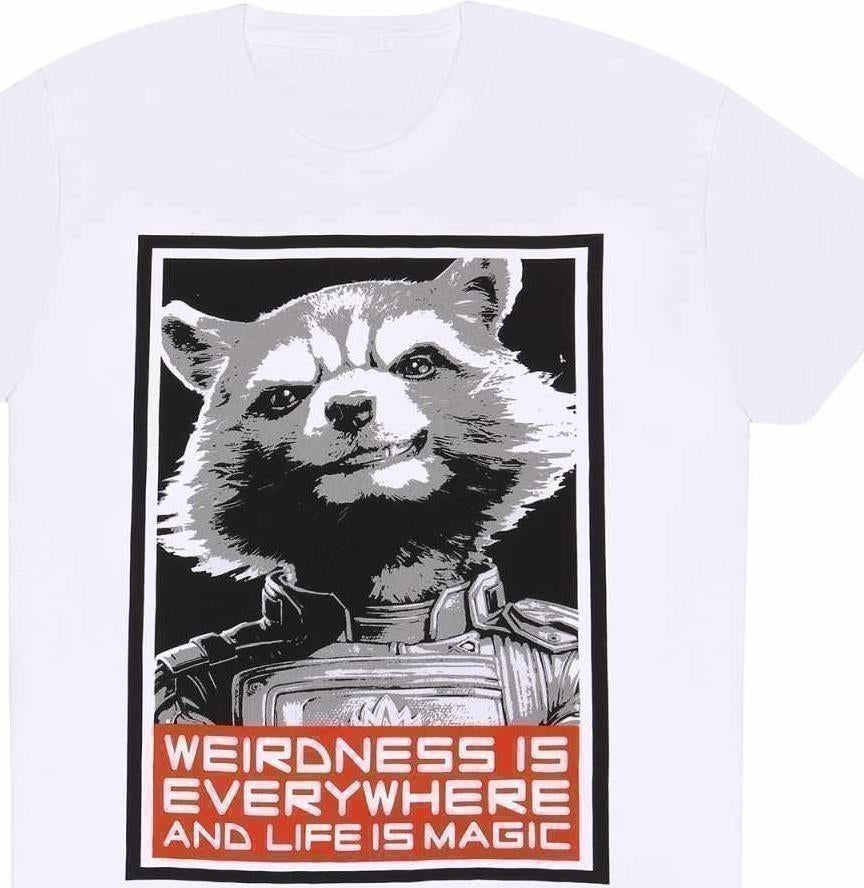 Marvel: Guardians Of The Galaxy - Vol 3 - Red Rocket - White (T-Shirt Unisex Tg. L)
